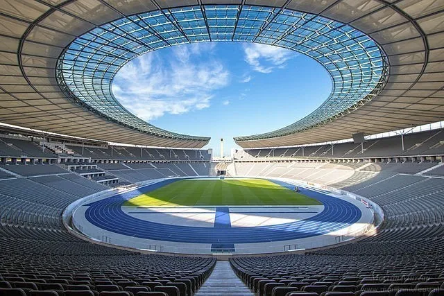 Olympiastadion in Berlin, Germany is one of the biggest stadiums in Europe
