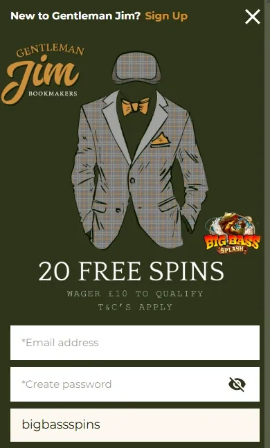 gentleman jim app sign up bonus for casino