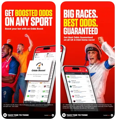 Ladbrokes UK app odds boosts feature