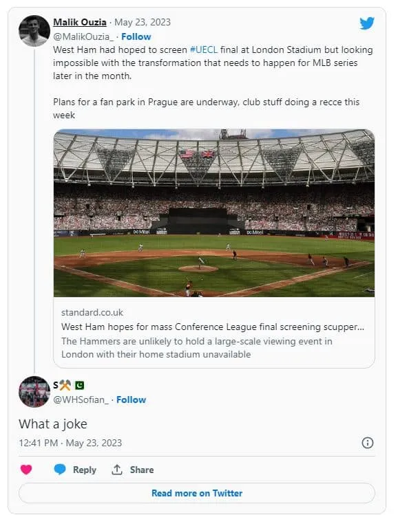 west ham fan reactions