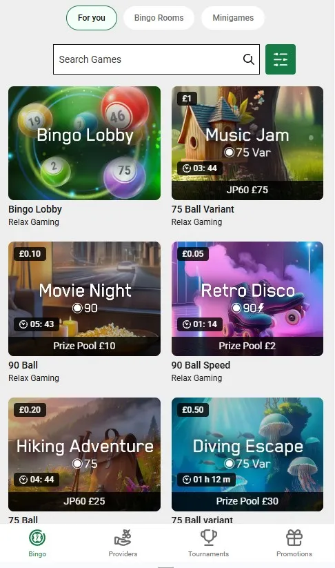 unibet review bingo tab