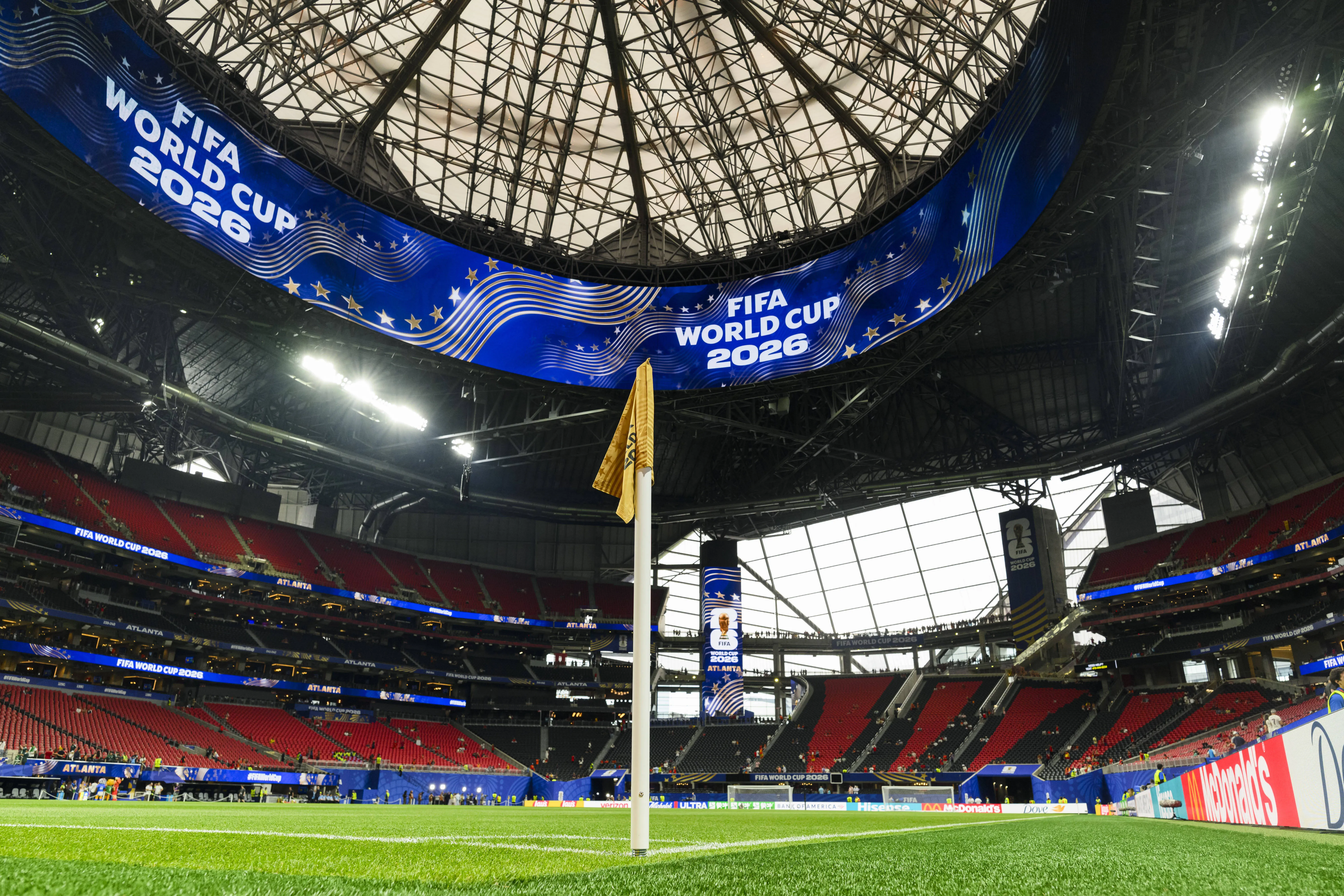 View inside Atlanta Stadium, where some World Cup fans have faced ticket problems