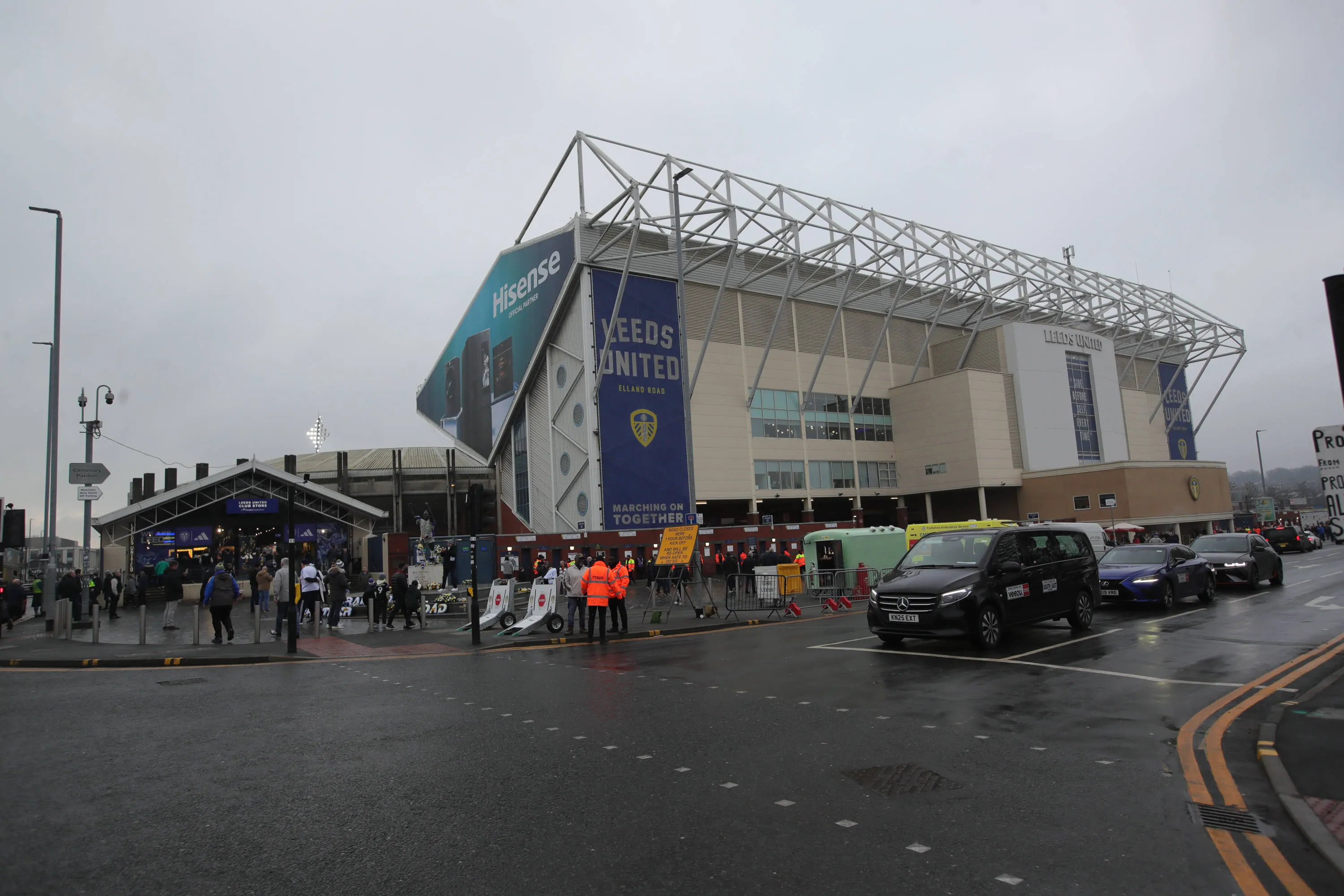 A general view outside of Elland Road