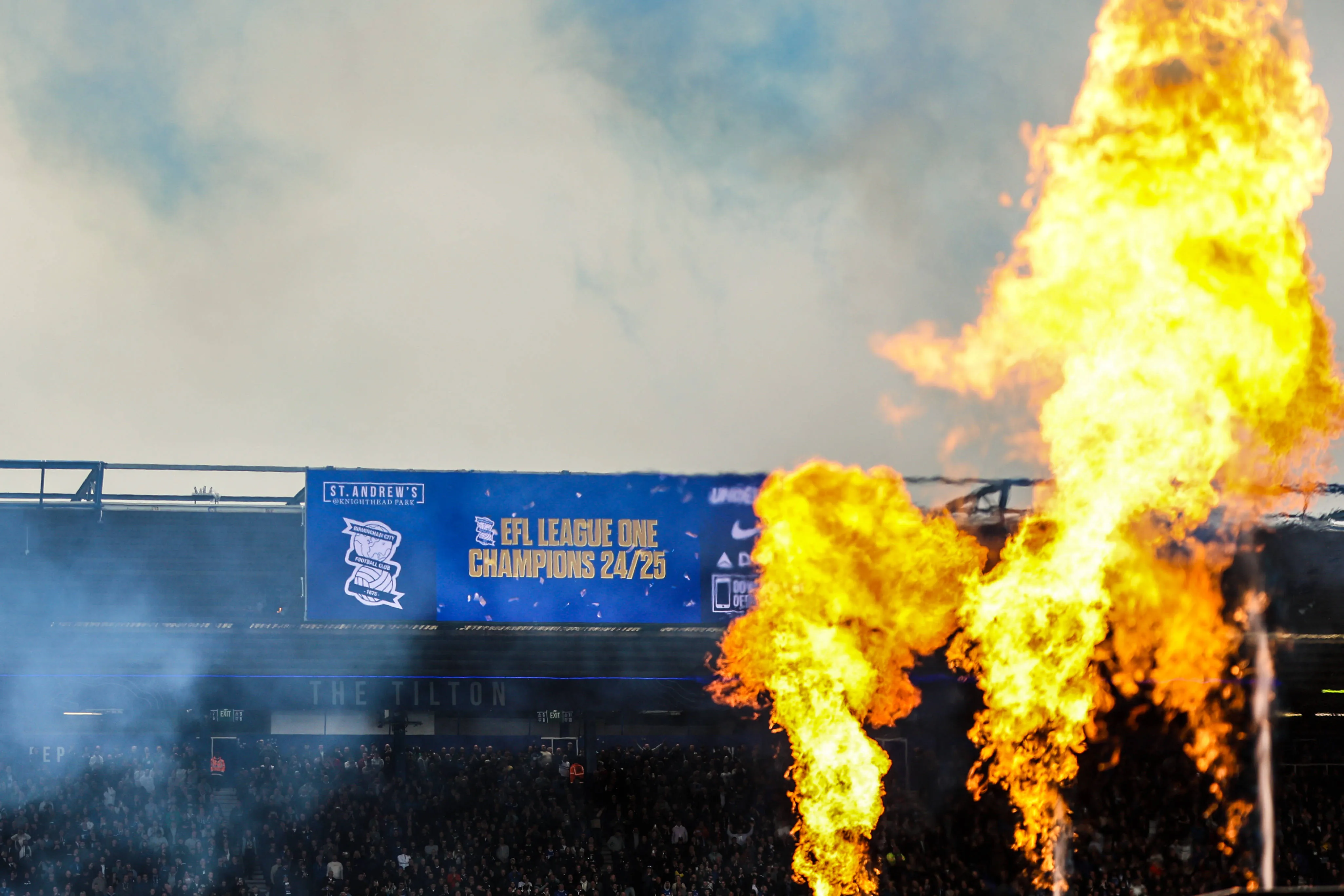 View inside St Andrew's Stadium