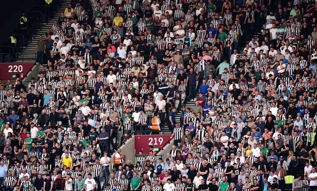 Newcastle fans in Dortmund