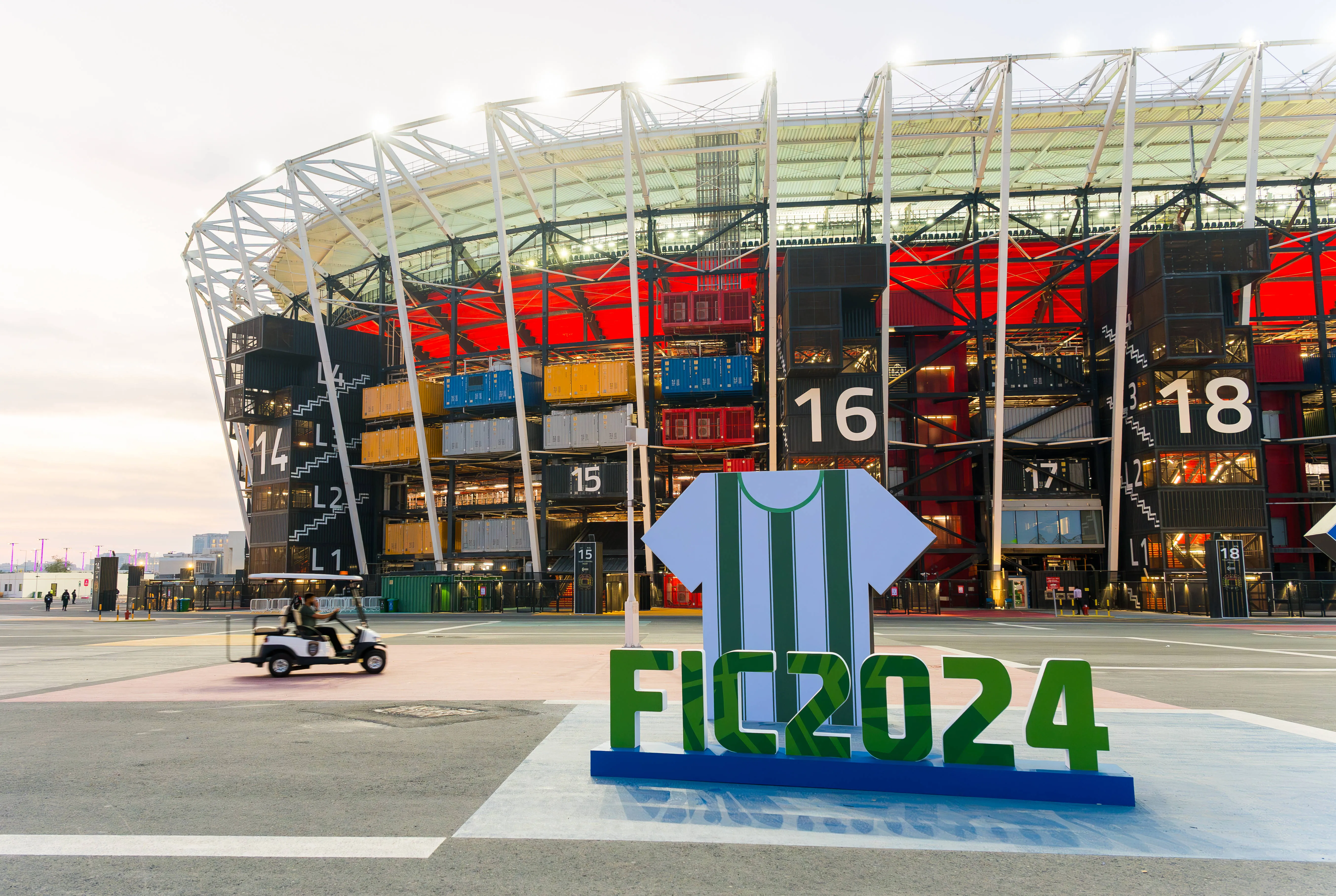 Fenwick designed the 974 stadium in Doha, Qatar 