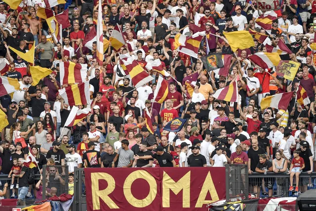 AS Roma fans at Stadio Olimpico