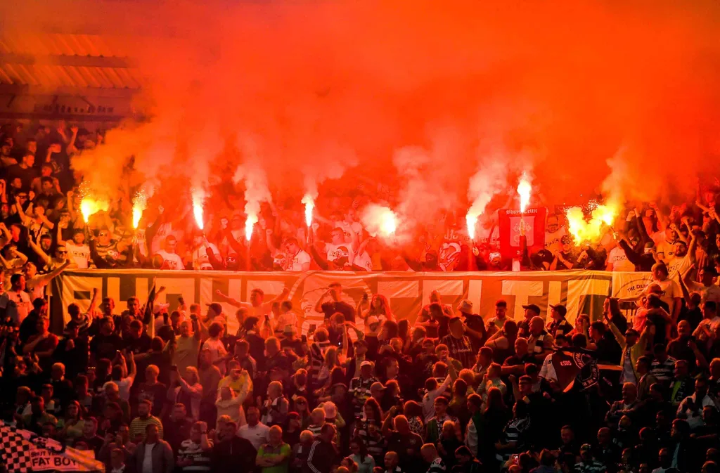Celtic fans in Rotterdam