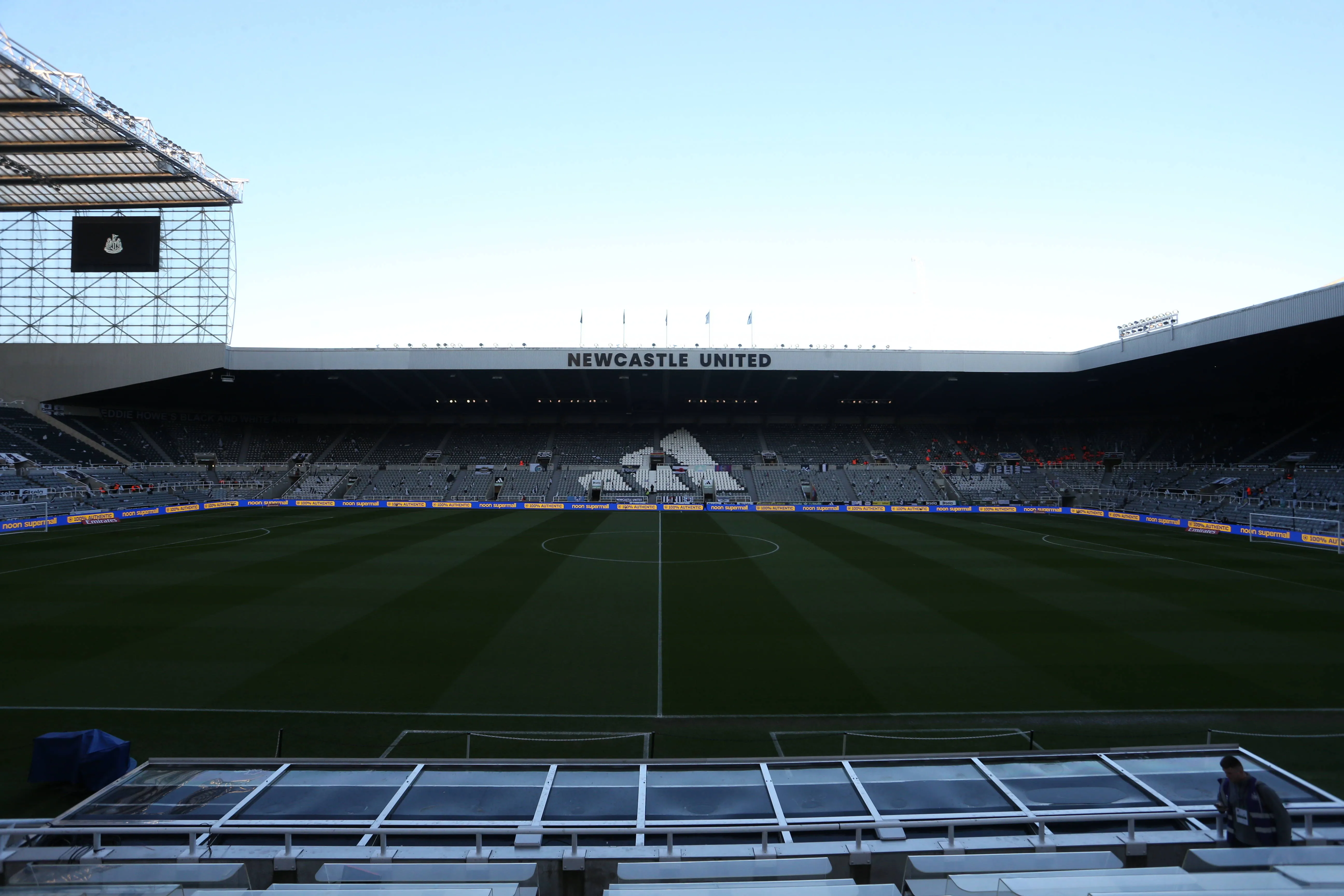 View of the pitch at St James' Park