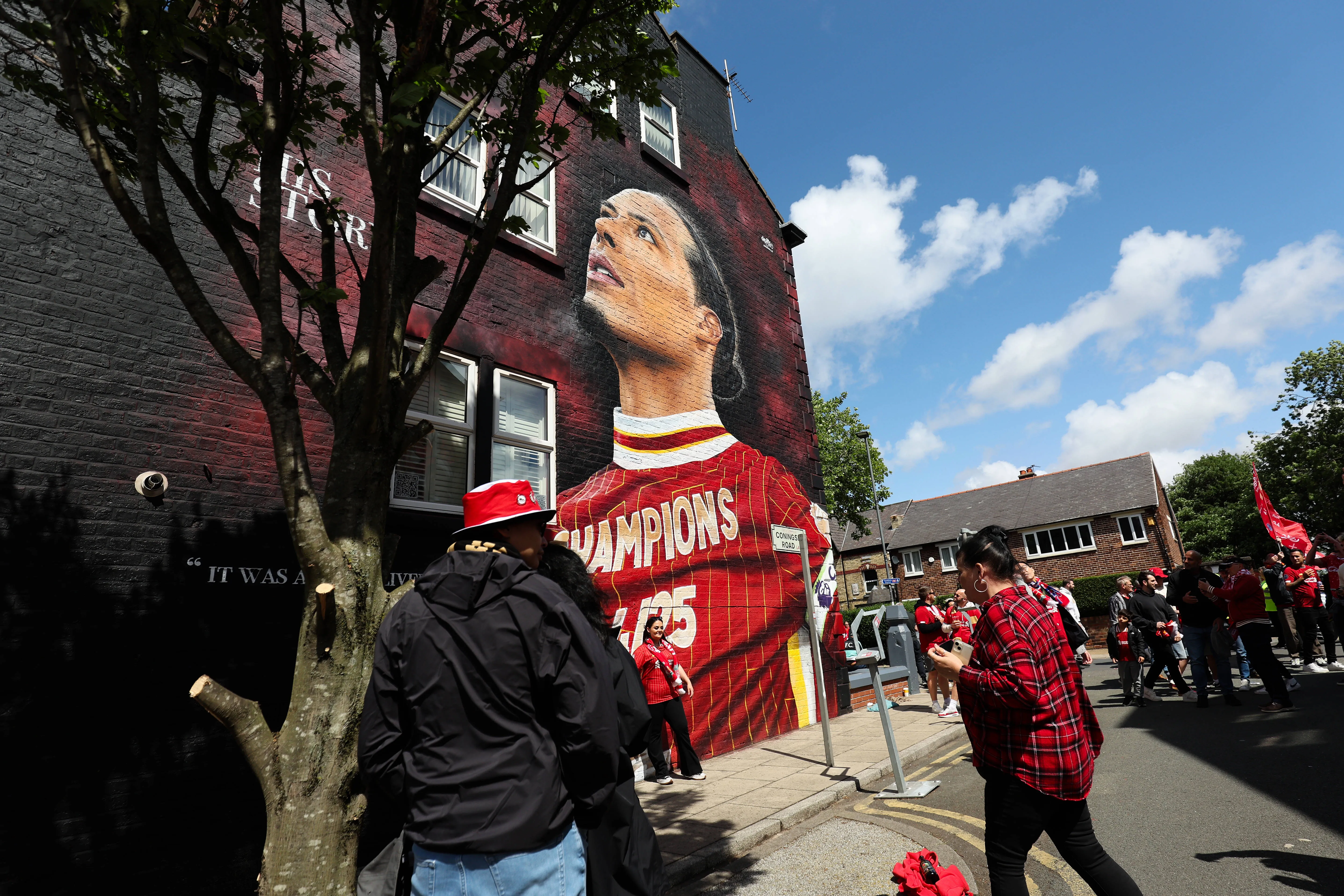The murals near Anfield are very unique and a must visit