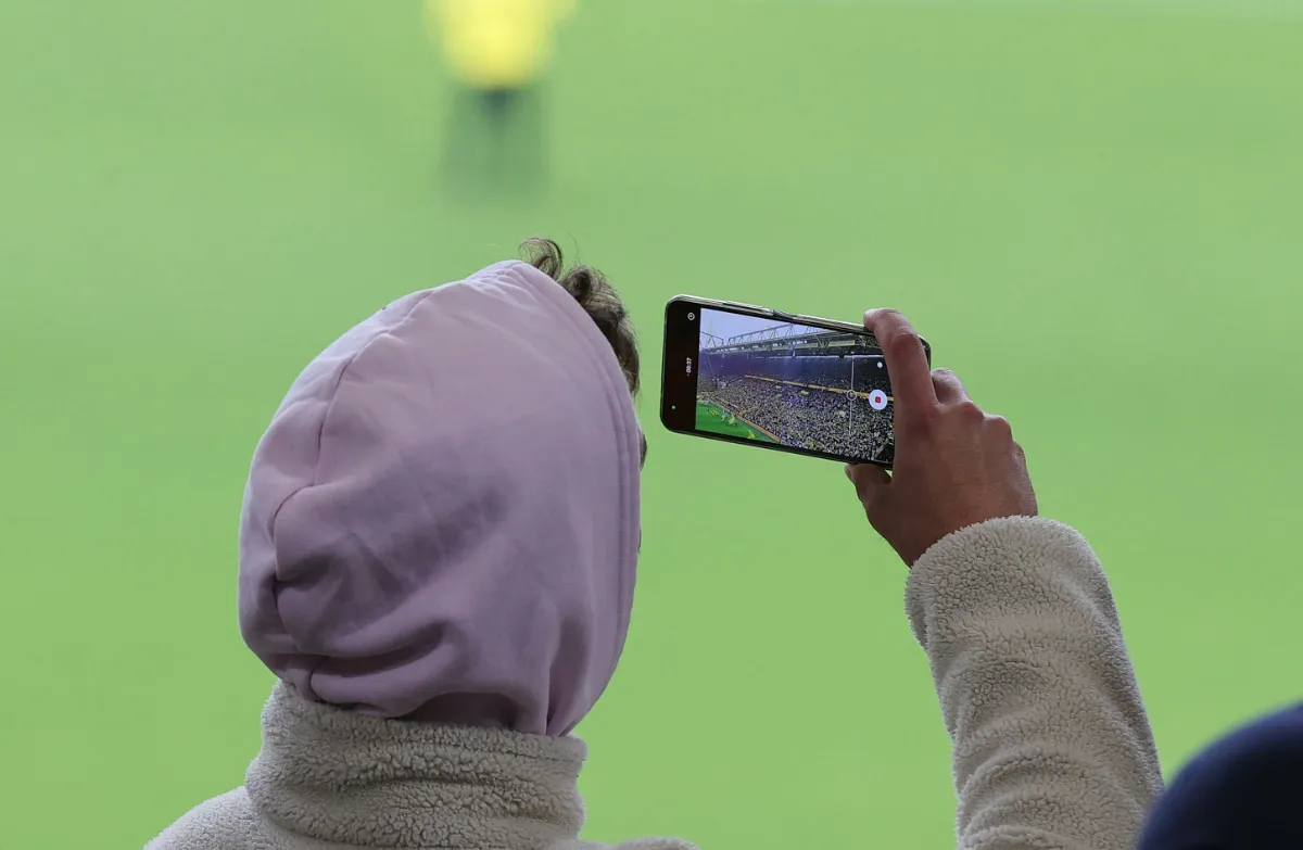 fans at euro 2024 filming