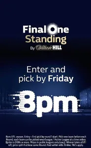 William hill promotion final one standing