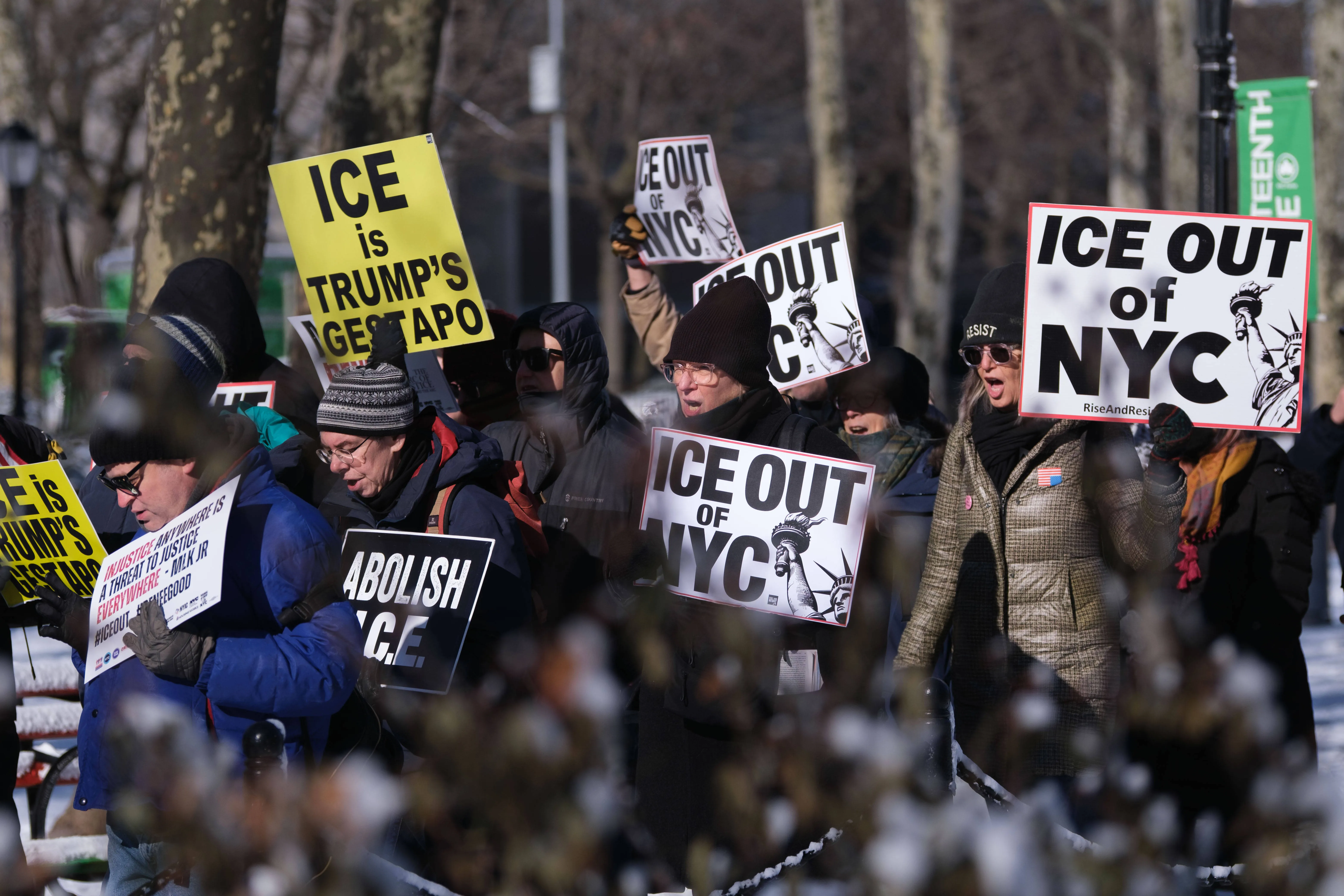 Protests against ICE in New York City, where the 2026 World Cup final will be held