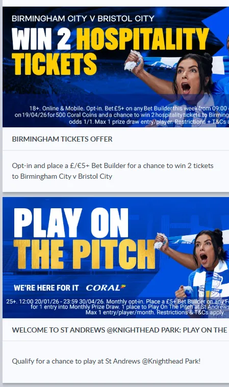 Win 2 hospitality tickets: Birmingham City v Bristol City