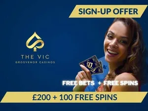 The Vic welcome bonus: Up to £200 + 100 free spins (November 2025)