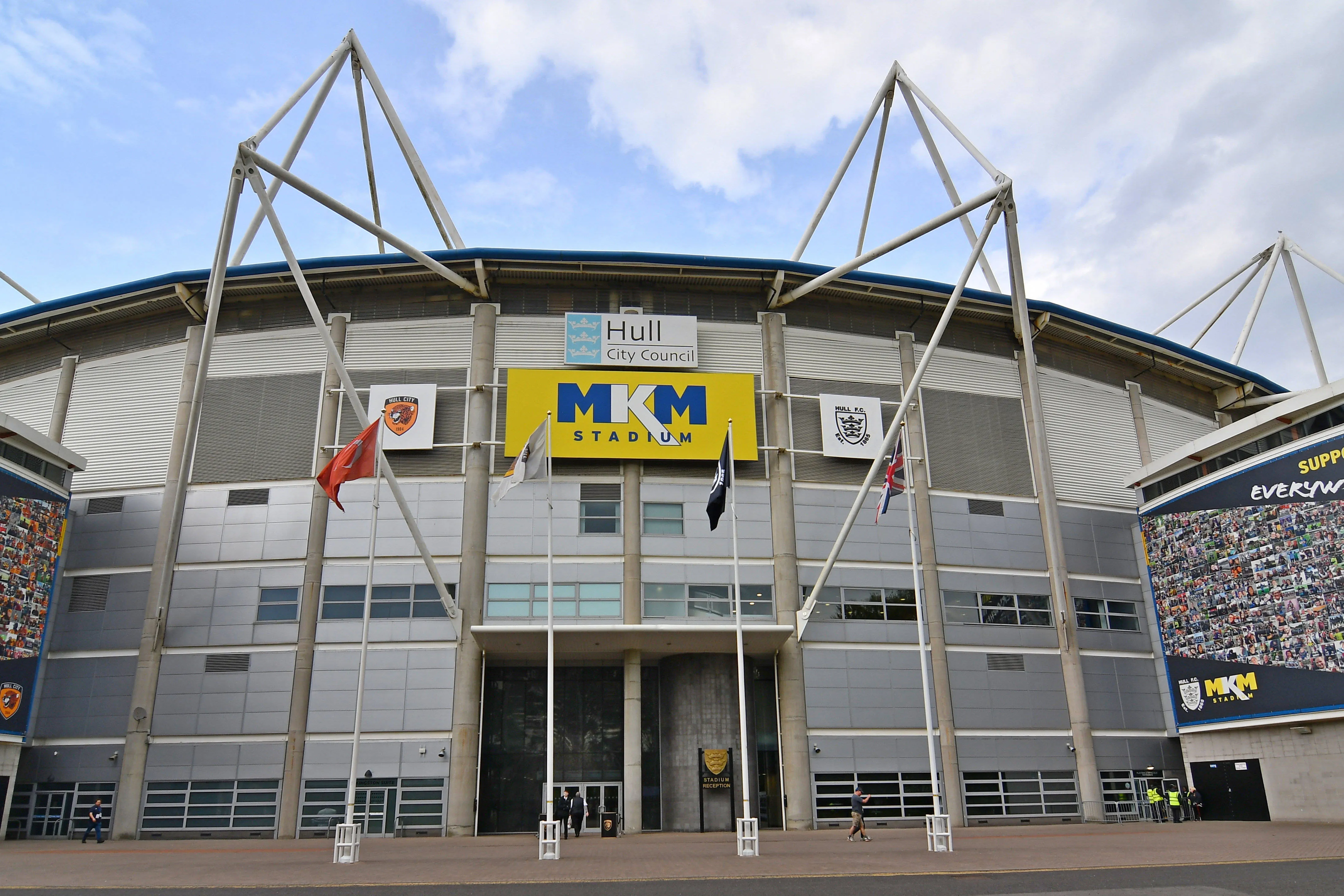 View outside the MKM Stadium, home to Hull City FC