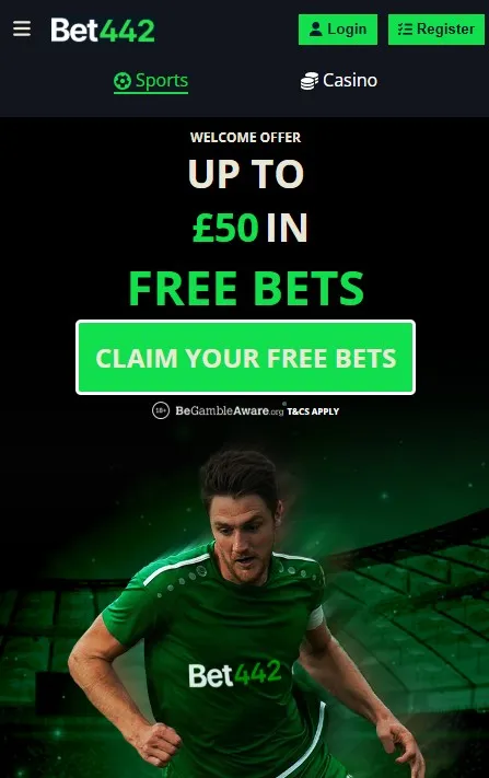 bet442 sign up bonus: get up to &pound;50 in free bets