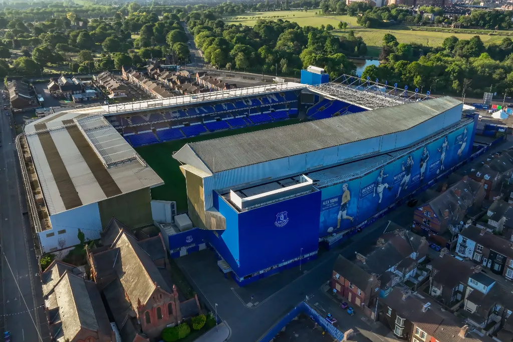 Everton's historic home ground, Goodison Park, in Liverpool.
