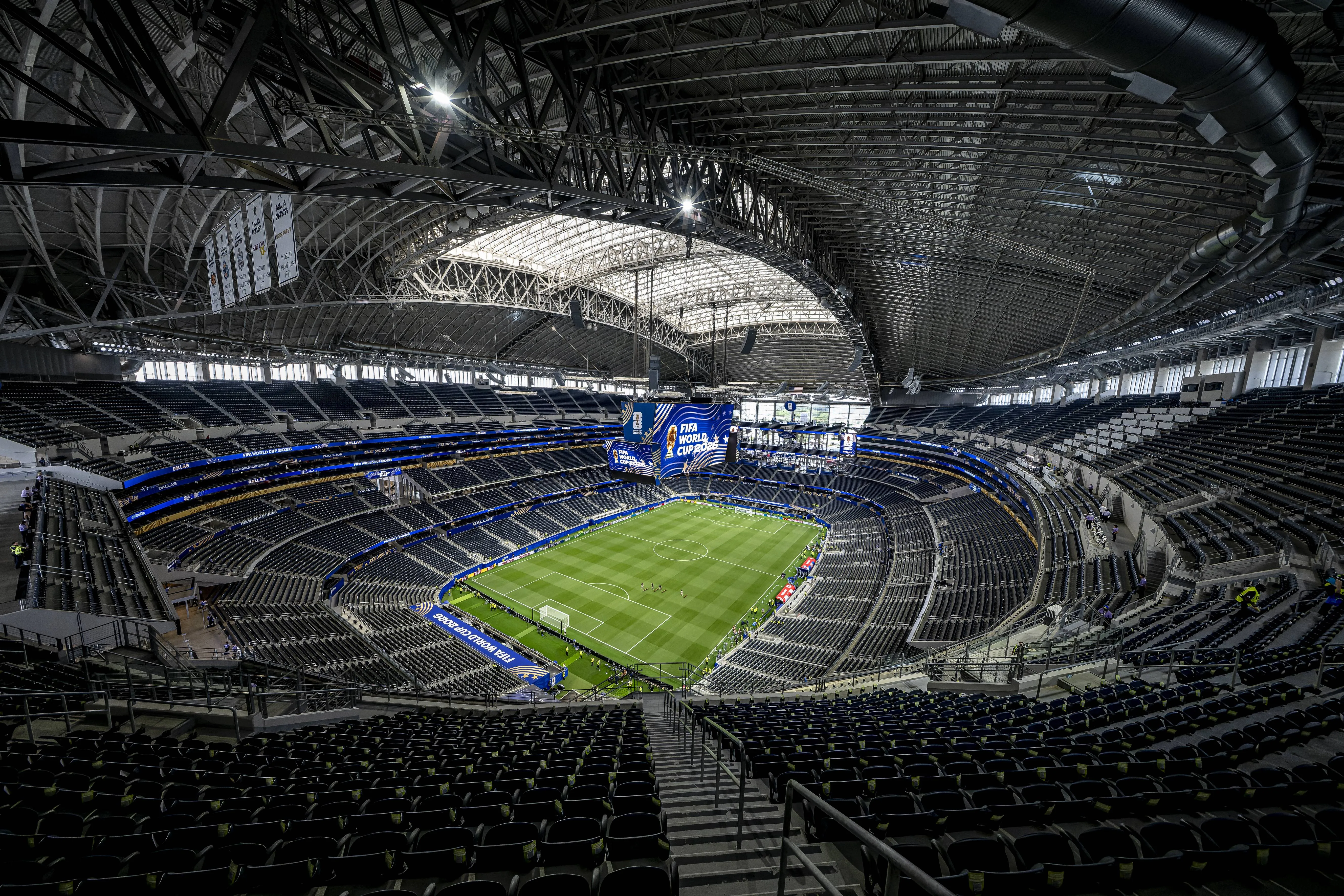 View inside AT&T Stadium during the 2026 World Cup