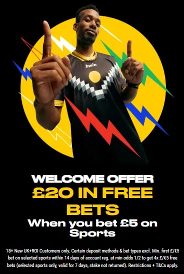 bwin free bet low-deposit offer: Bet &pound;5 on any sports, get &pound;20 free bets