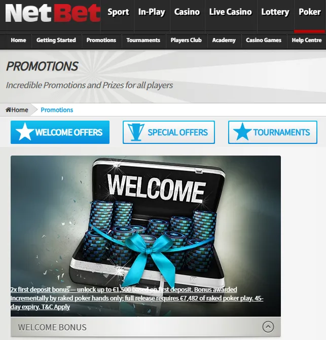 netbet welcome offer