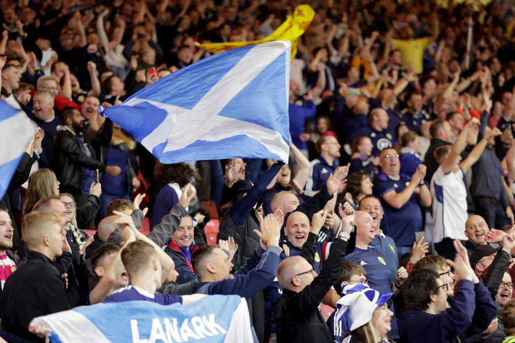 Scotland fans in Spain will hope to be celebrating like this with a point at La Cartuja Stadium to secure Euro 2024 qualification