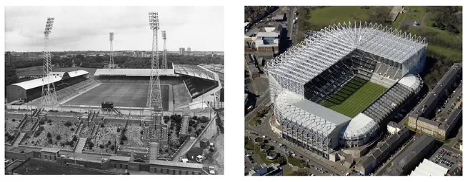 Stadiums then and now: St James’ Park