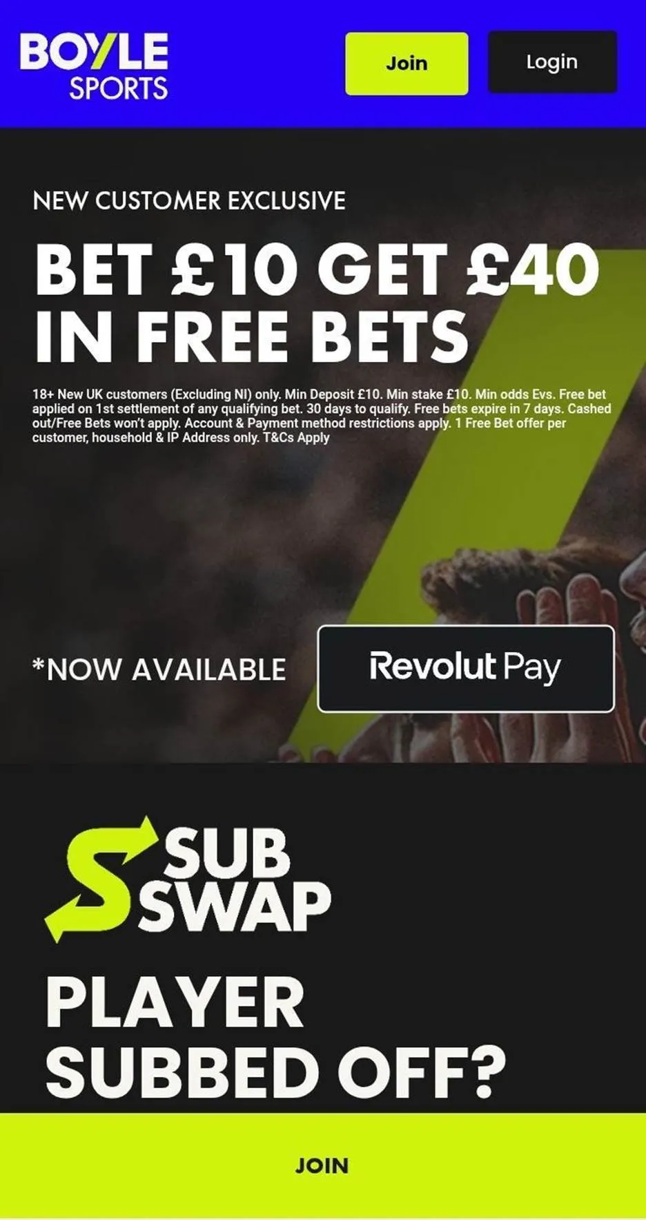 boylesports sports sign up offer, new UK customers