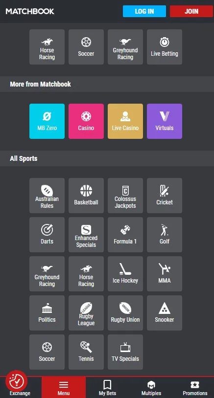 matchbook review: all sports and popular exchange sports