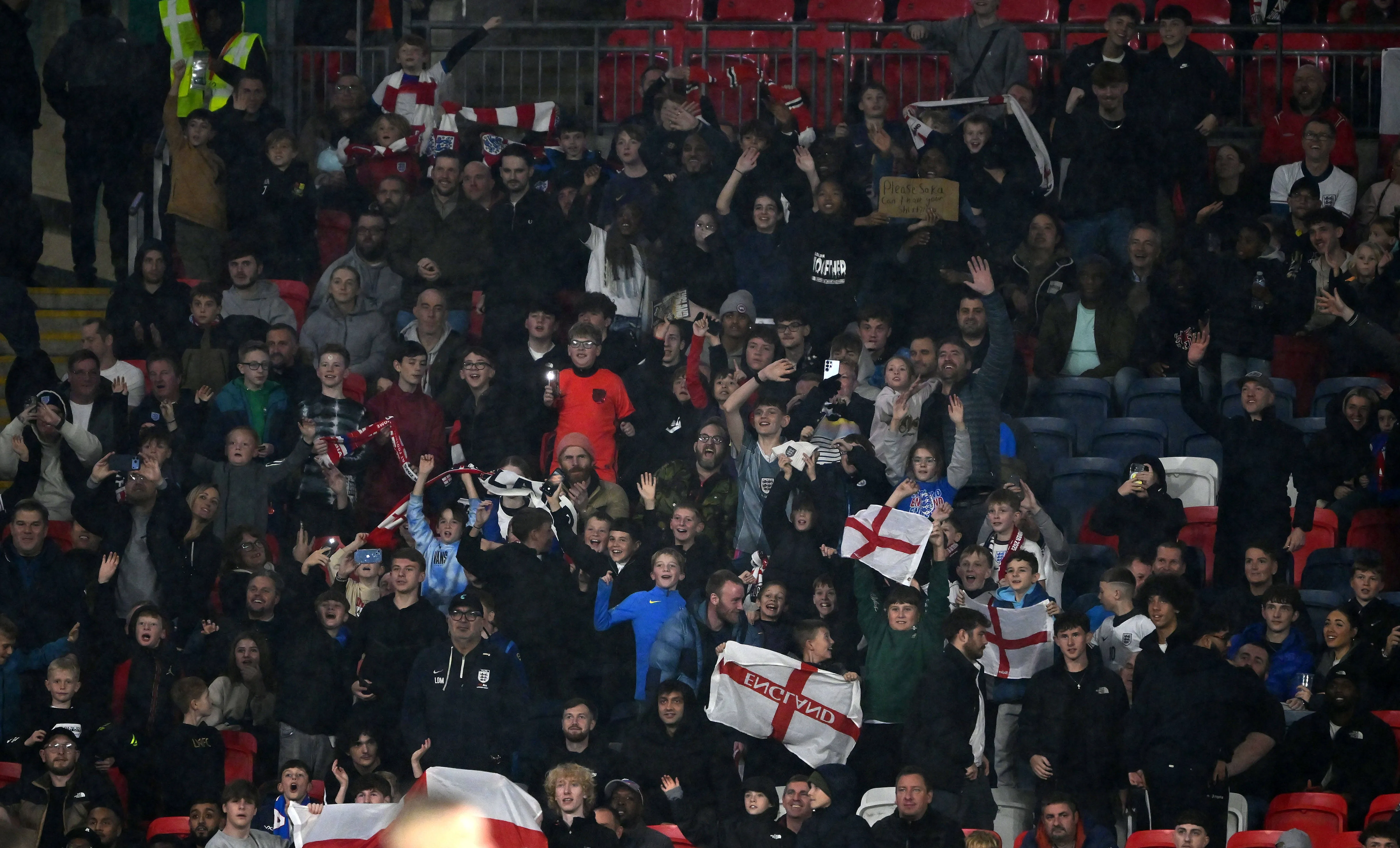 England fans during FIFA World Cup Qualifier vs Serbia 