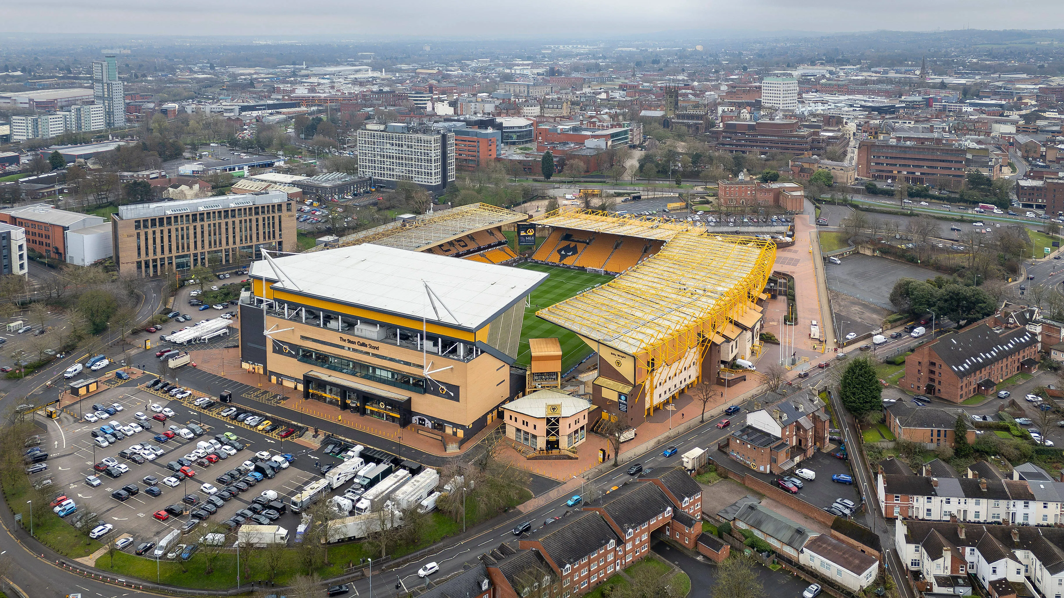 Aerial view of Molineux