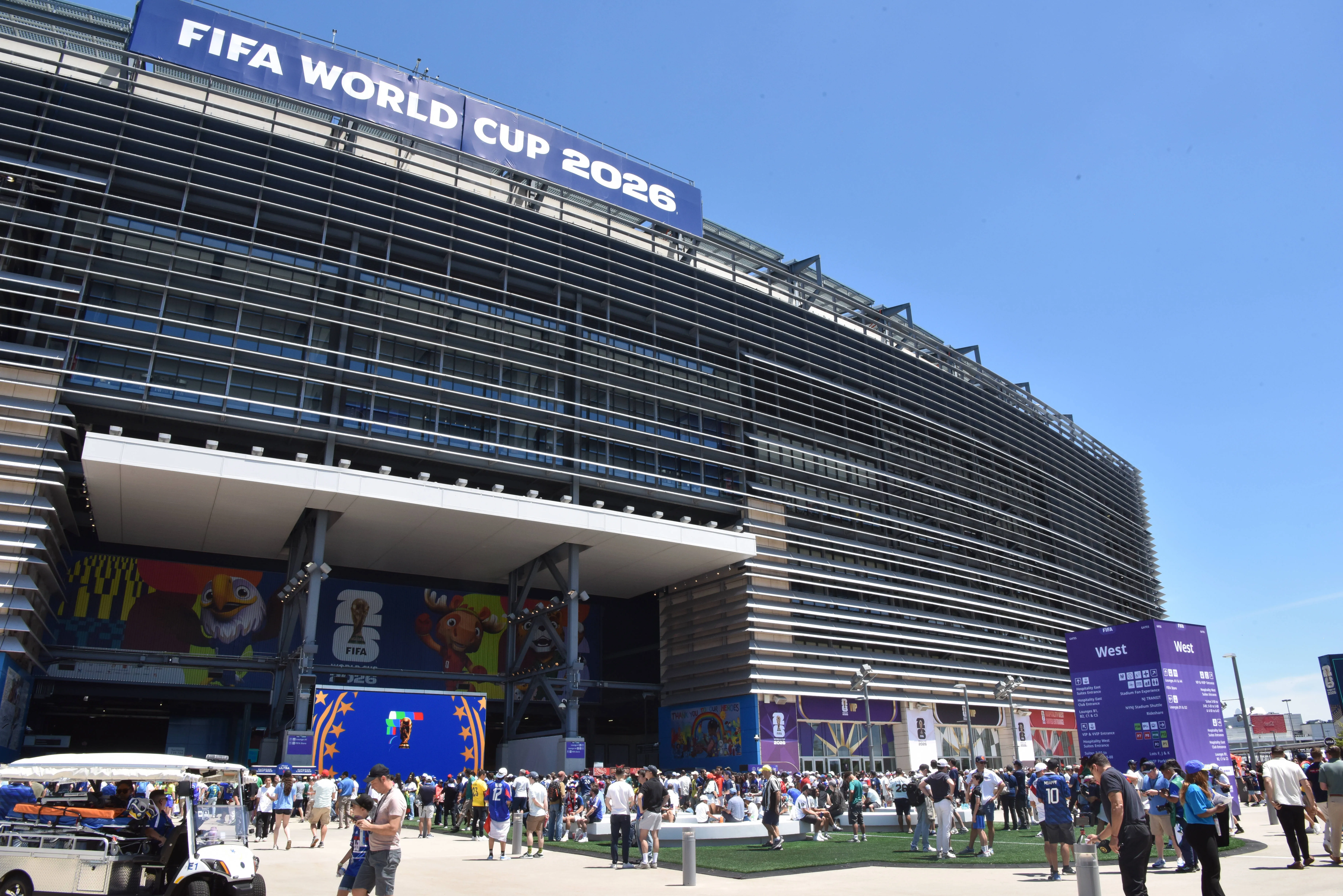 View outside New York New Jersey Stadium during the 2026 World Cup group stages