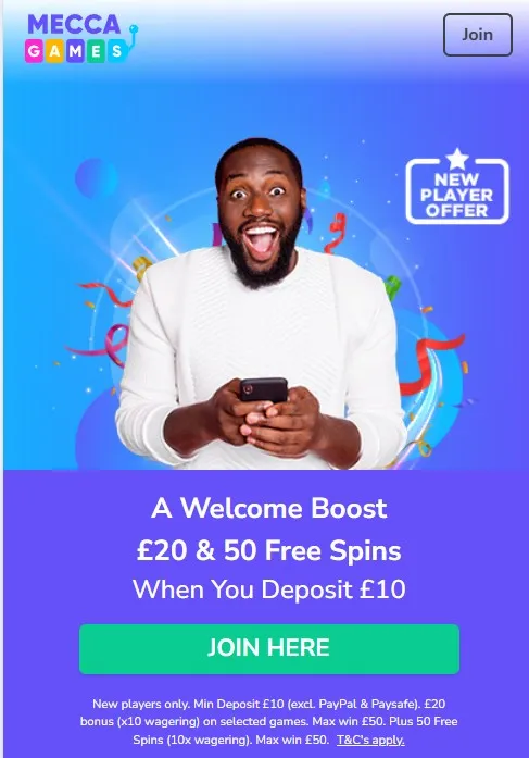 mecca games casino review and welcome offer