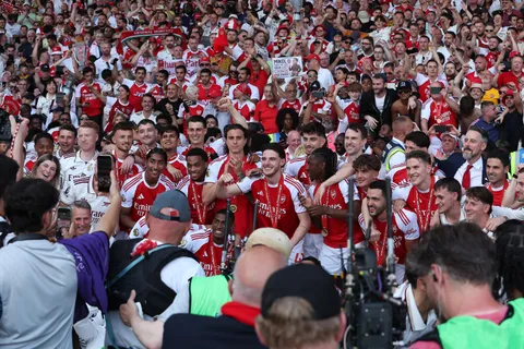 Two Arsenal fans arrested after posing as stewards to sneak into Selhurst Park for trophy lift