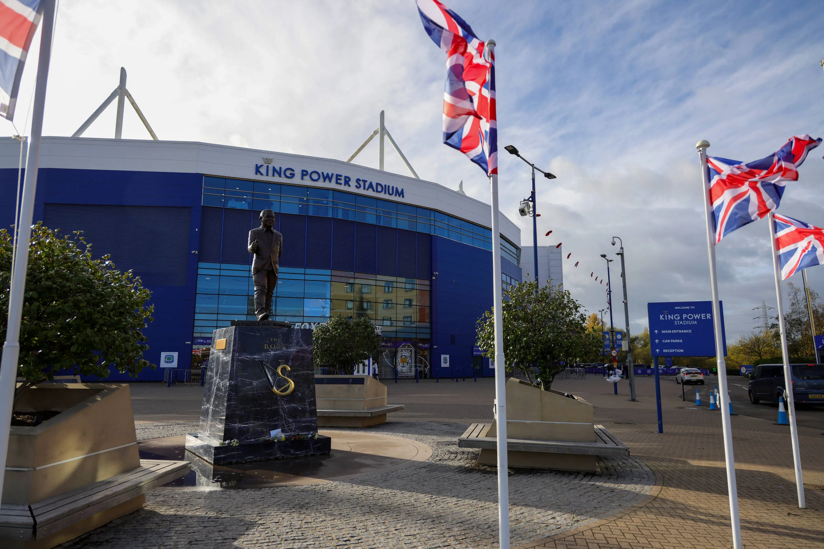View outside the King Power Stadium, Leicester 