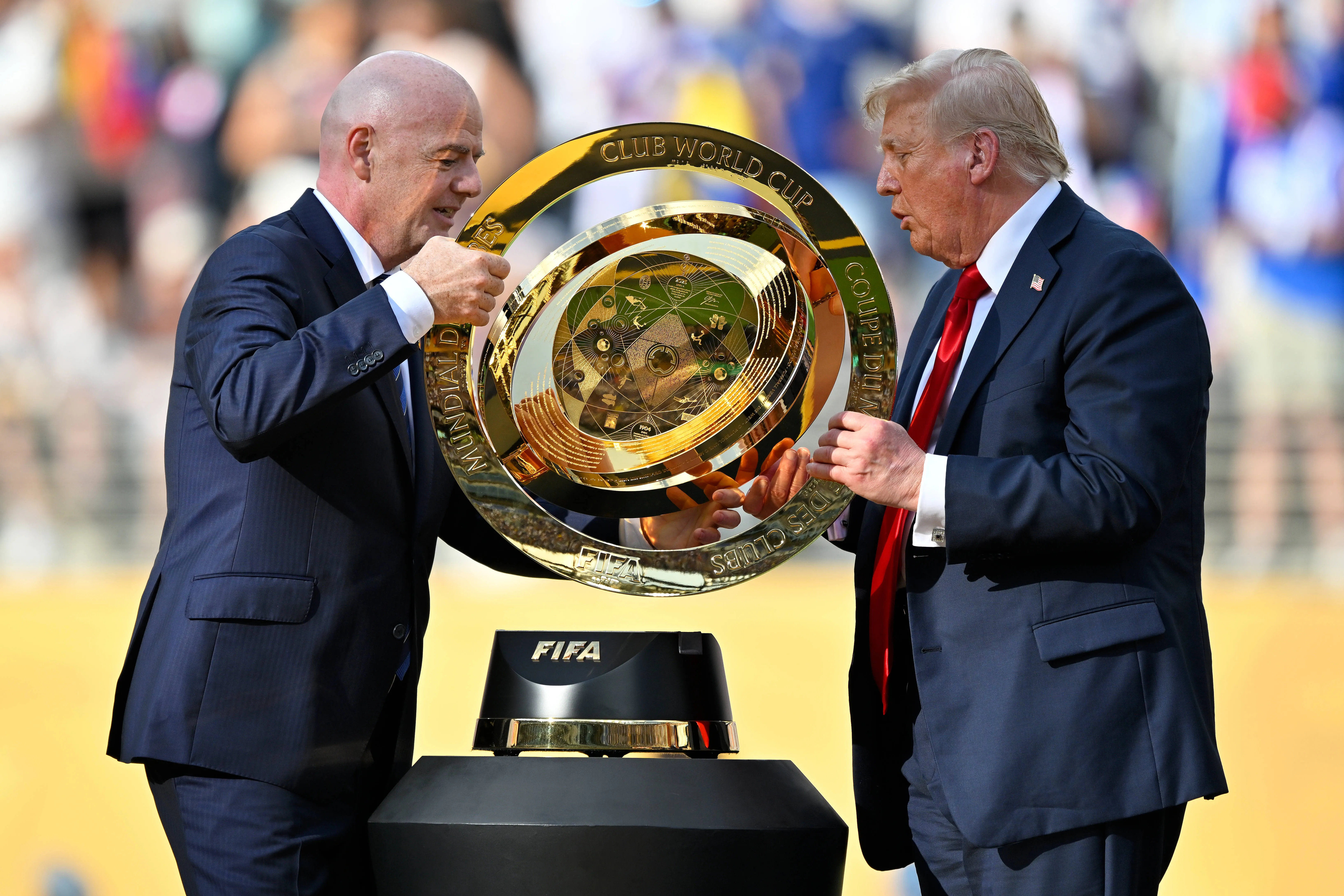 Donald Trump presented Chelsea with the Club World Cup trophy in 2025