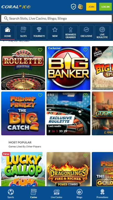 coral casino overview