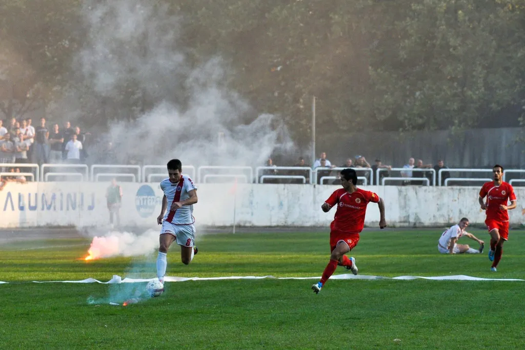 The Mostar derby between Zrinsjki Mostar and Velez Mostar | Zrinsjki Mostar away section