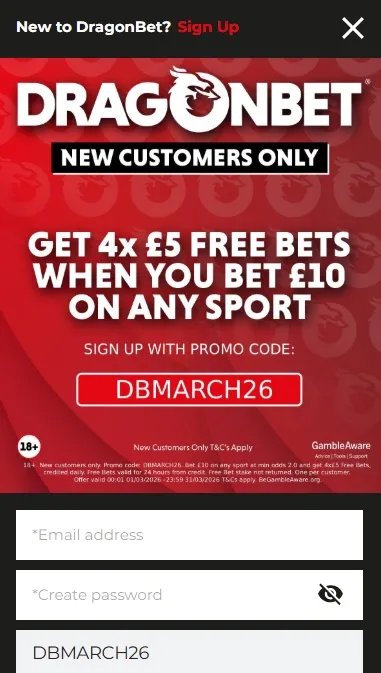 dragonbet review of sports welcome offer 