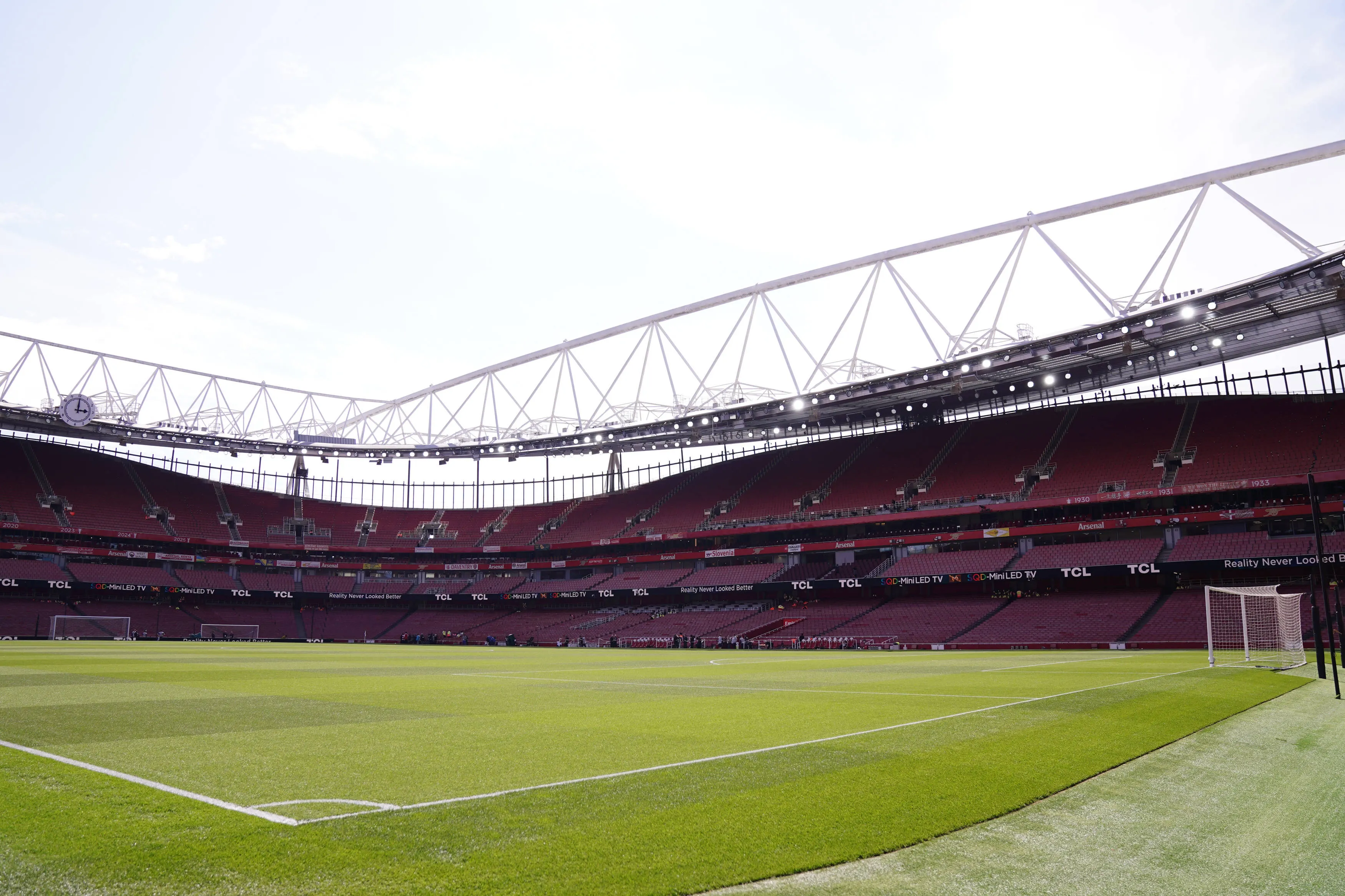 View inside the Emirates Stadium
