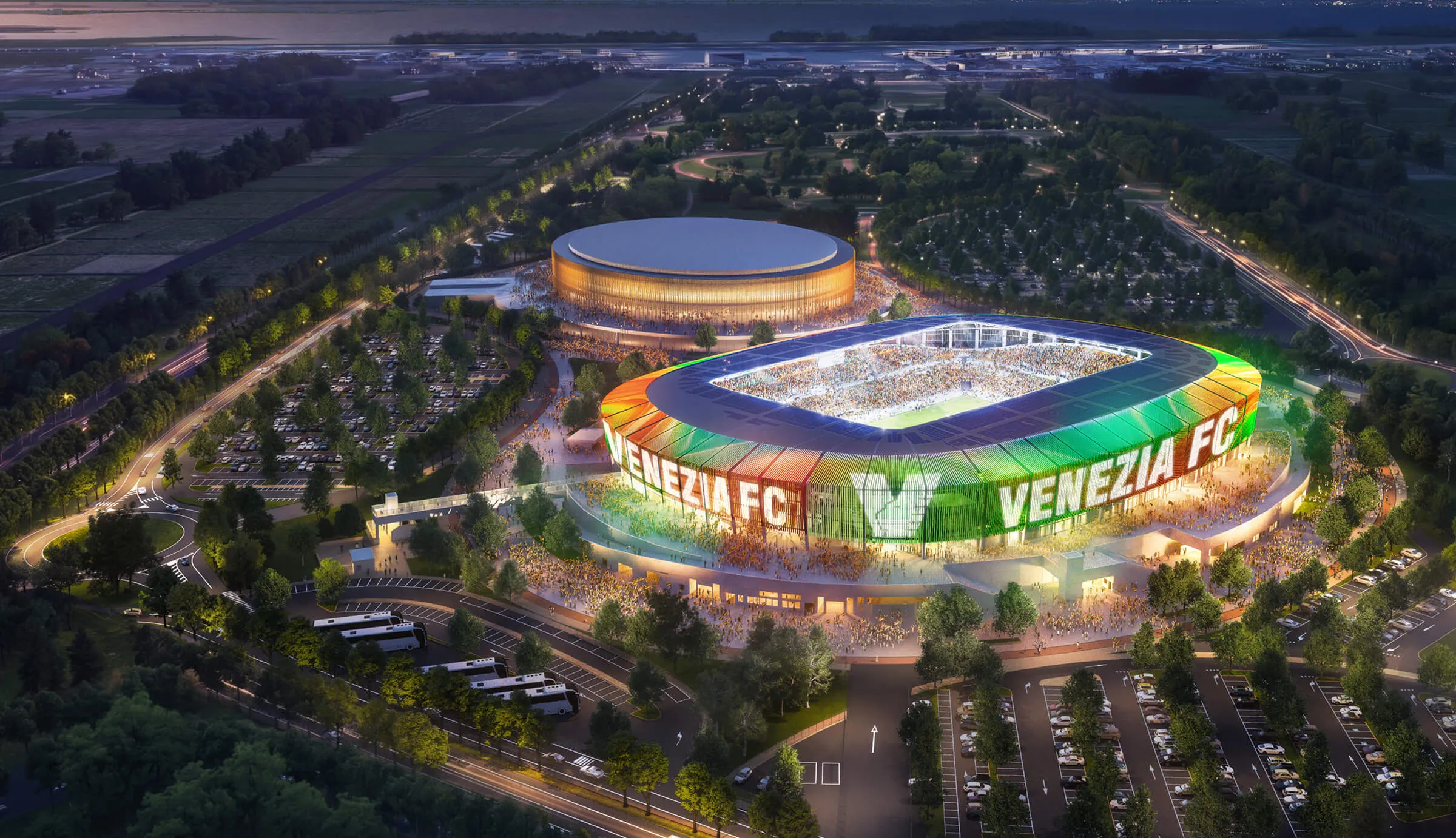 Venezia release fresh images of impressive new 18,500-seat stadium &lsquo;built to live beyond matchday&rsquo;