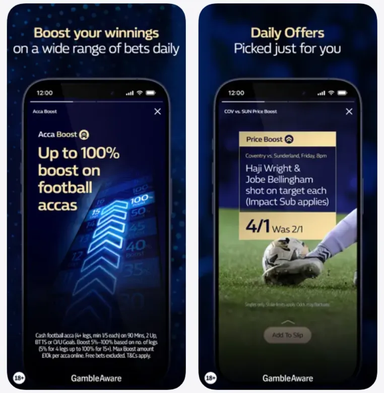 What unique betting features are available on William Hill to enhance the experience? Bet boosts, accas, daily offers
