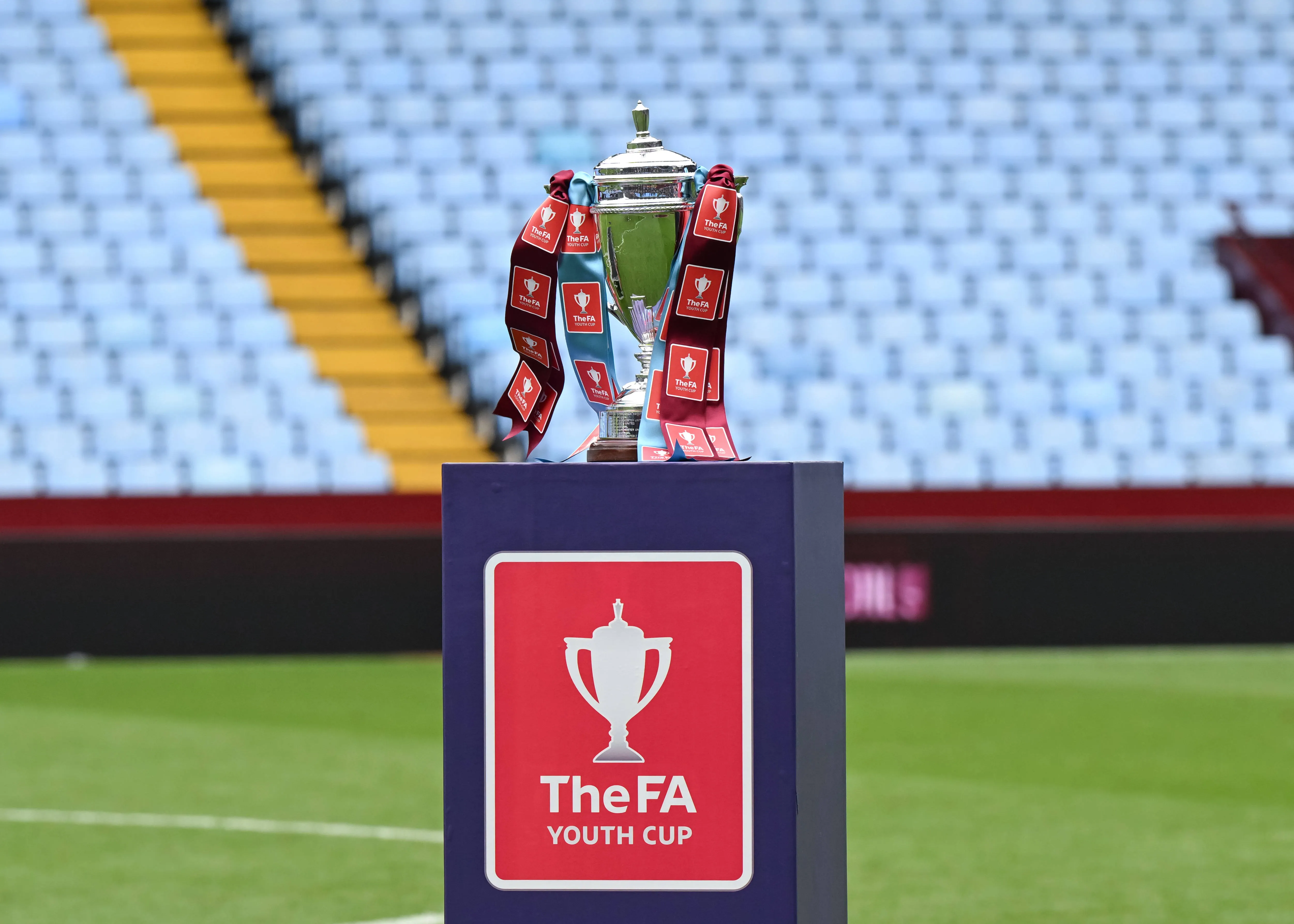 FA Youth Cup trophy on display at Villa Park