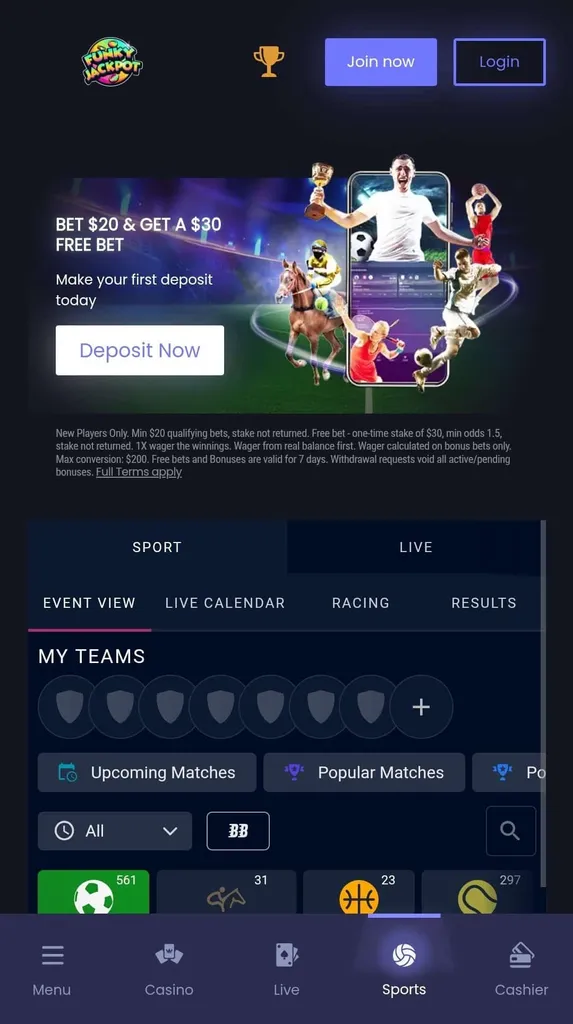 Funky Jackpot events