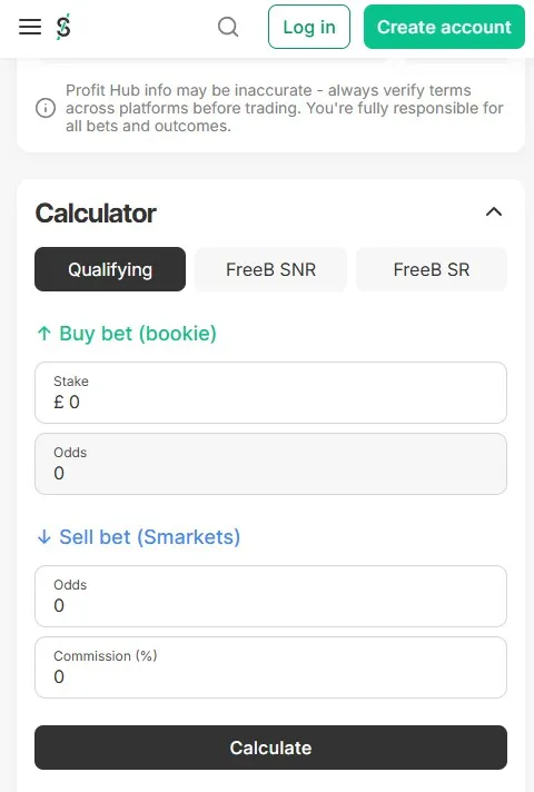 smarkets online calculator