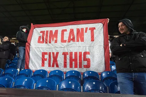 Watch: Man United fans protest in hundreds against Glazers, Ratcliffe before Man City loss