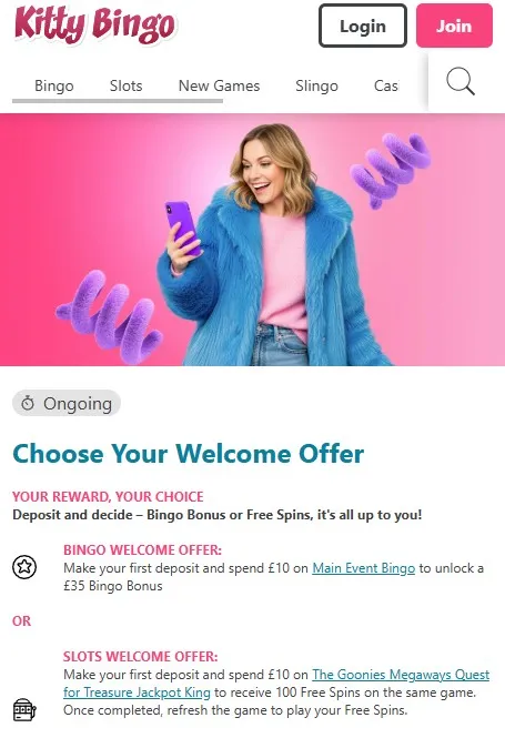 kitty bingo review and welcome offer