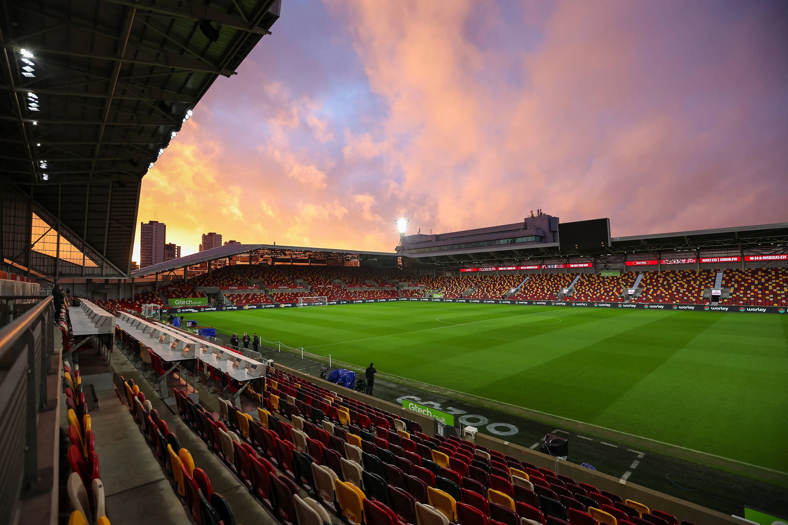 View inside the Gtech Community Stadium