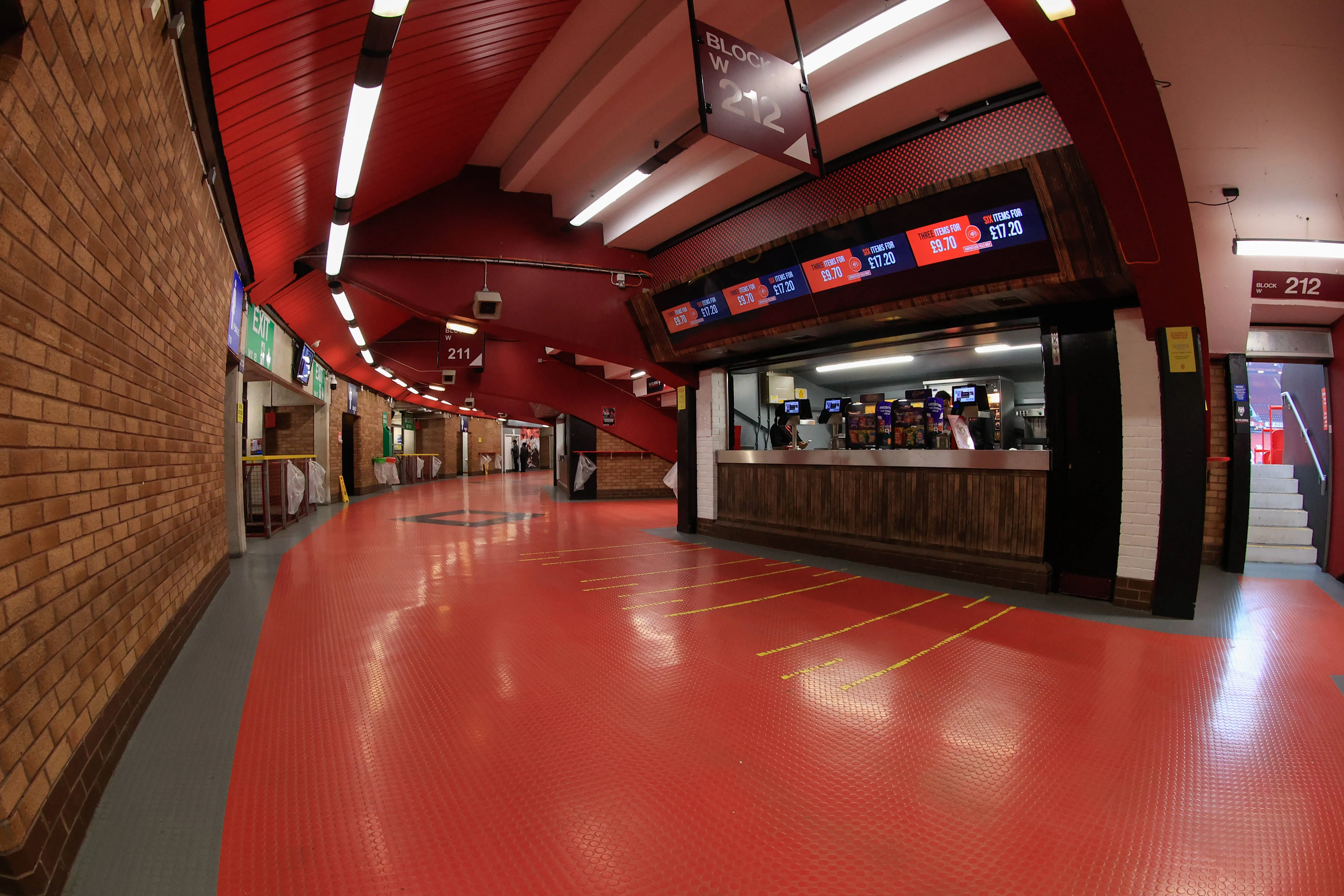 Fan concourse behind the Stretford End