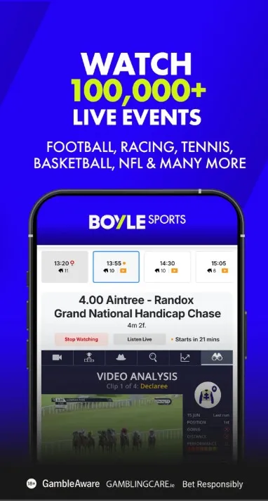 Boyle Sports sportsbook watch 100,000 live events